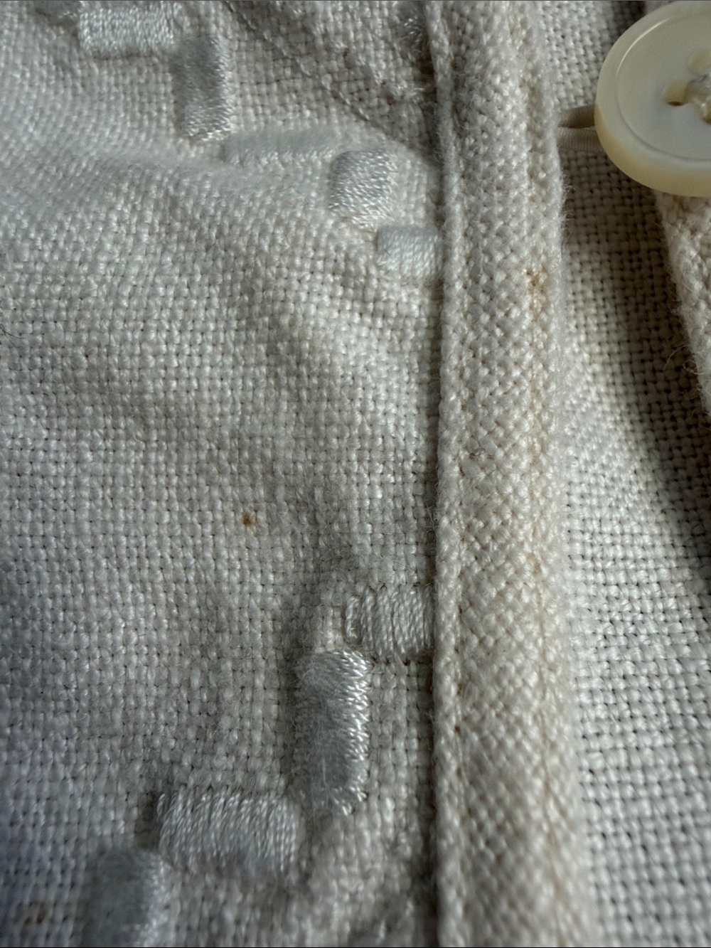 J Crew Linen Embroidered Button Up Women’s Blouse Jacket - Picture 8 of 8